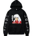 thumbnail image 3 of Inuyasha Sesshomaru Hoodie Streetwear Anime Printed Casual Sweatshirt Long Sleeve Pullover Harajuku, 3 of 4