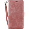 thumbnail image 4 of Funda tipo billetera para T-mobile Revvl 6 Pro 5g, funda protectora magnética de cuero con tapa a prueba de golpes con soporte para tarjeta de crédito y correa para la muñeca para T-mobile Revvl, 4 of 5
