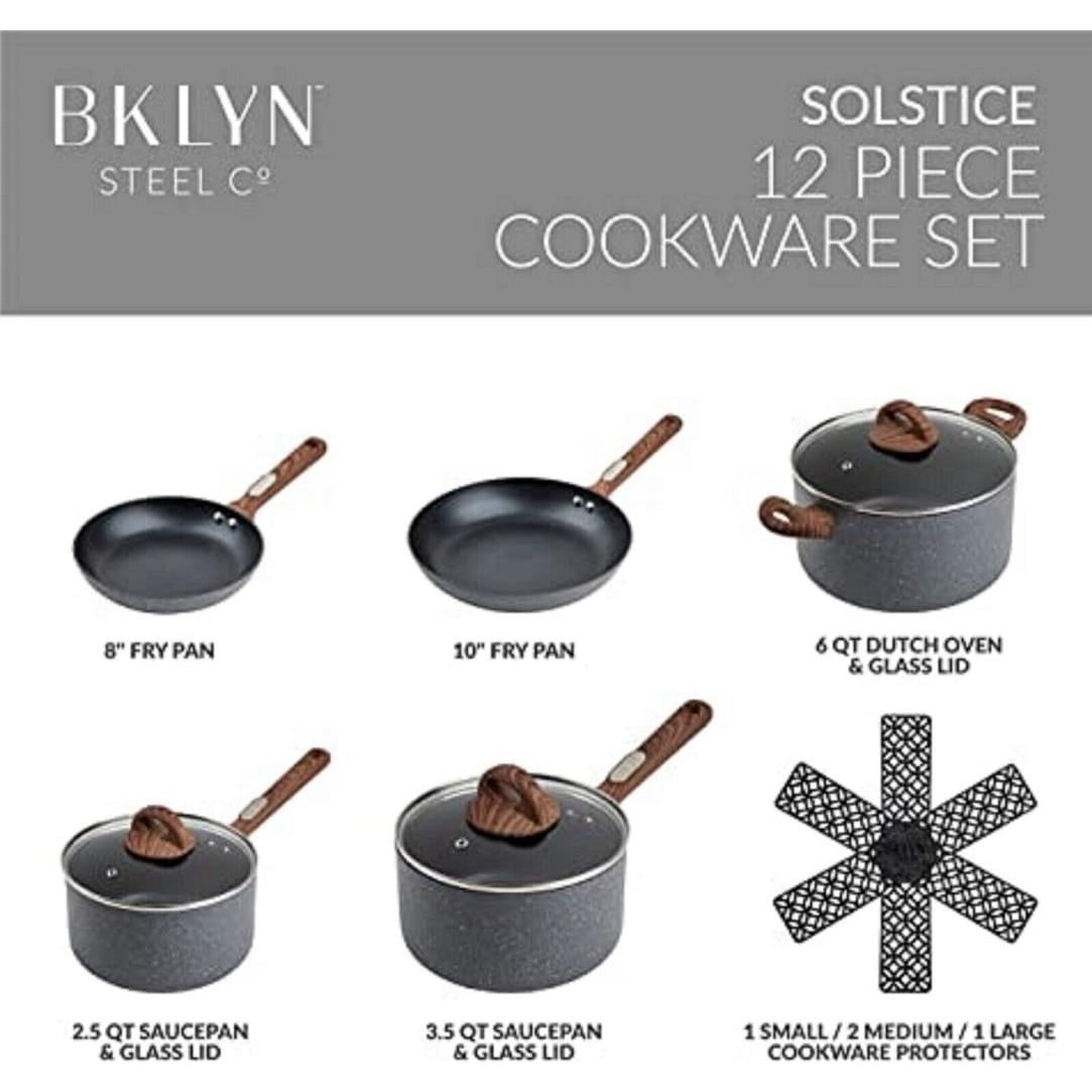 Brooklyn Steel Co. Solstice Fry Pans & Felt Protectors, 4-Pc. Set - Macy's