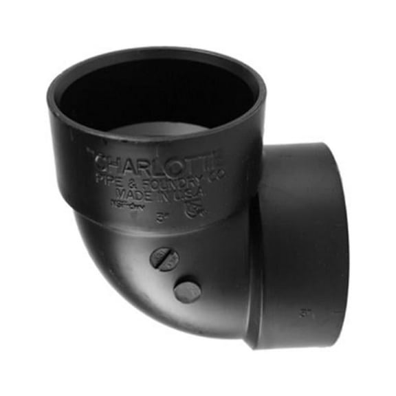 Charlotte Pipe ABS 00331 0600HA ABS/DWV Vent Pipe Ell, 90 Degree, 1-1/2 In. - Quantity 20