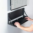 thumbnail image 2 of VIVO Black Flip Down 24 inch Keyboard Tray Wall Mount with Mouse Pad, 2 of 8