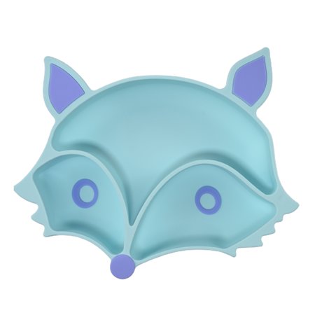 

iaksohdu Children Dish Suction Cup Bottom Anti-slip Silicone Training Feeding Plate for Toddler