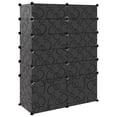 thumbnail image 3 of vidaXL Shoe Rack Black 94x37x125 cm PP, 3 of 5