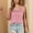 Pink, variant on HOZADOIE Tank Tops for Women Satin Spring Summer Sleeveless Stylish Solid Color Crew Neck Camisole Loose Fit Breathable Daily Casual Wear Versatile Loungewear Tunic Shirts