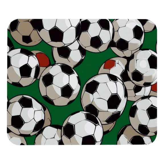 PhooArto Comfortable Mouse Pad Soccer Balls Desktop Mousepad , 21 x 25 cm Mouse Mat, Non-Slip Rubber Base, Improves Speed and Precision