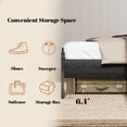 thumbnail image 5 of King Size Farmhouse Wooden Bed Frame with Headboard, Boho Platform Bedframe Sturdy Metal Slats Support, No Spring Mattress , Silent Operation, Easy Assembly (King, Black), 5 of 11