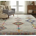 thumbnail image 6 of Nourison Moroccan Casbah Tribal Cream/Grey 8'10" x 12' Area Rug, (9x12), 6 of 8