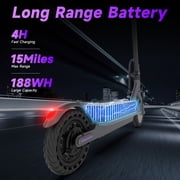 VOLTVOGUE VV-5 Adult Folding Electric Scooter, 350W Motor 19MPH, 15 Miles Range, 8.5 Solid Tire Commuter E Scooter with APP