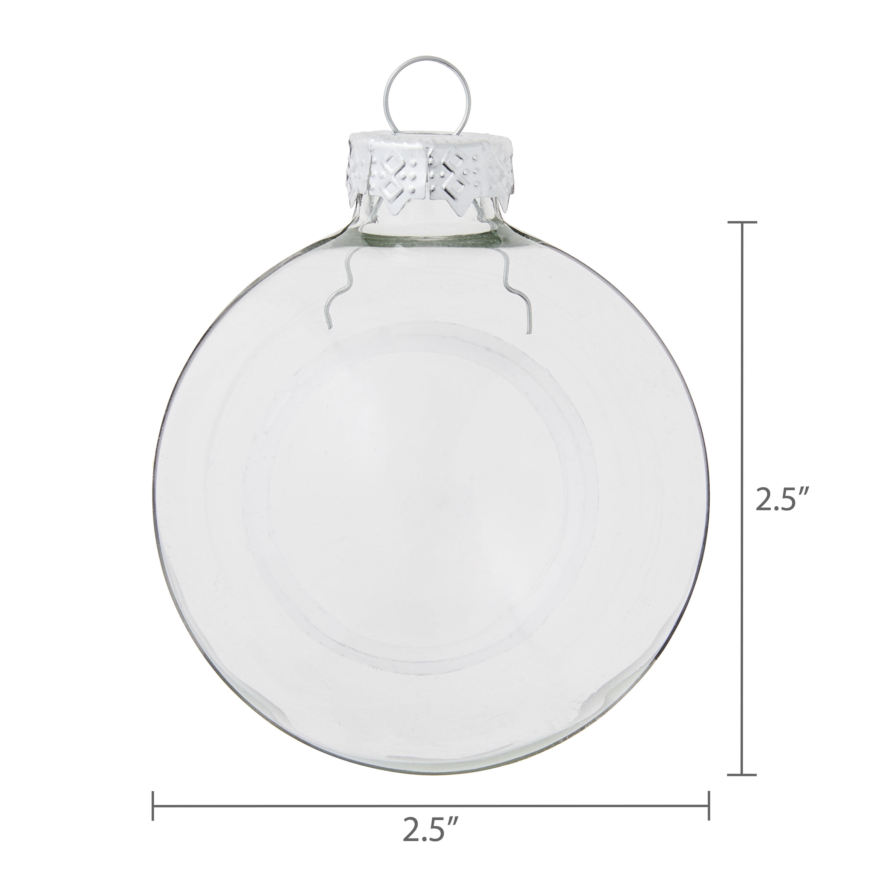 Glass Christmas Ornaments, Clear, 6.5 in, 10 Count, by Holiday Time