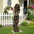 thumbnail image 2 of Girl Holding a Sea Shell Bronze Statue -  Size: 13"L x 14"W x 57"H., 2 of 12