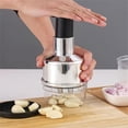 thumbnail image 2 of MesaSe 1pc Manual Garlic Press and Food Chopper - Handheld Vegetable And Onion Dicer  Mini Grinder  Kitchen Tool  Metal Construction  Electricity-Free Operation - for Home Cooks & Chefs -, 2 of 7