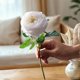 thumbnail image 4 of Rosa artificial, regalo de vacaciones, rosa de simulación, rosa de tallo largo, flor para Blanco, 4 of 6