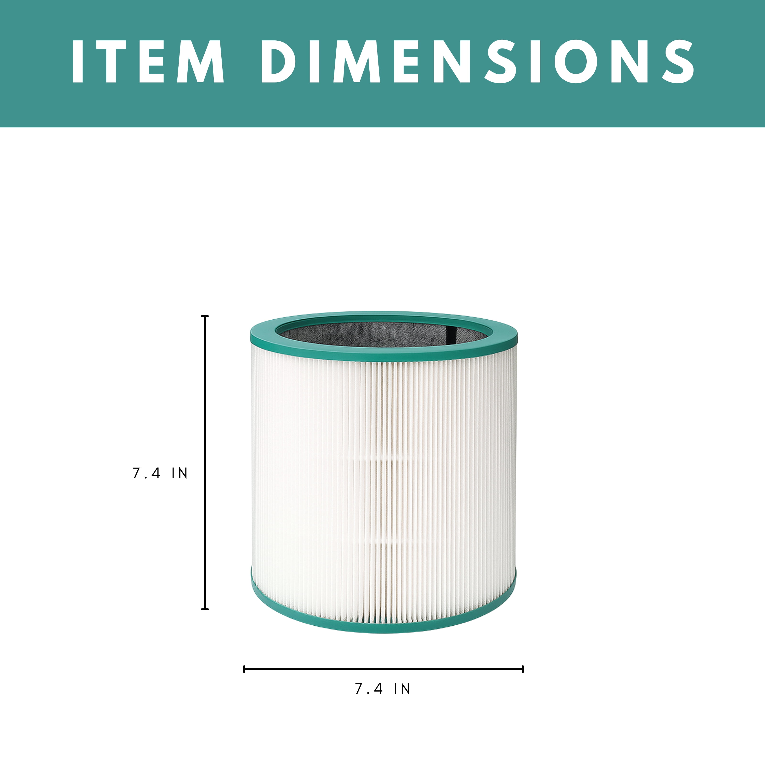 Nispira Dual-layer HEPA Filter Compatible with Dyson TP01 TP02 BP01 Tower US Sm/Nk and TP02 US Nk/Nk. Compared to EVO filter part 968126-03. 3 Units