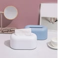 thumbnail image 3 of Tissue Box, Plastic Simple Home Tissue Storage Case is Equipped with Elastic Bands for Fixation to Making It More Convenient to Use, Blue, 3 of 7