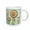 White, variant on 3drose, Cute Quirky Flowers Monogram Letter E, 11oz Two-tone Green Mug