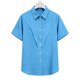 thumbnail image 5 of Camisas de Manga Larga para las Mujeres Suelto Ajuste Solapa Botón de Manga Corta Imitación Túnica de Lino, Camisas de Manga Larga para las Mujeres Bajo Scrubs Blusa Casual, 5 of 7