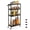 Black, variant on Black 4-Tier Mesh Wire Rolling Utility Cart with 2 Lockable Wheels, Multi-Purpose Storage Trolley for Home, Kitchen and Office