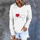 thumbnail image 1 of ICHUANYI Clearance Women's Casual Long Sleeve Pullover Hoodie Sweatshirt Tops Drawstring Lightweight Hooded Loose Pullover Tops(White, XXL) ICHUANYI WER2023081513073, 1 of 4