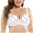 thumbnail image 4 of Samickarr Plus Size Bras For Woman Post-Surgery Bra Full Coverage Underwire Unlined Minimizer Lace Bra Push Up Bra Underwear, 4 of 4