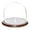Dark Mahogany Veneer Base, variant on Plymor 8" x 6.5" Glass Display Dome Cloche (no Base)
