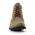 thumbnail image 3 of Polar Fox Duke MPX806065 Woolen Lace-up Fashion Plain-Toe Dress Boots with Zipper Closure, in Safari Brown, Men's Size 10.5, 3 of 8