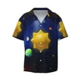 thumbnail image 3 of Cauagu Solar System Men's Short Sleeve Button Down Hawaiian Shirt for Men Bowling Shirts Casual Summer Beach Shirt,4X-Large, 3 of 6