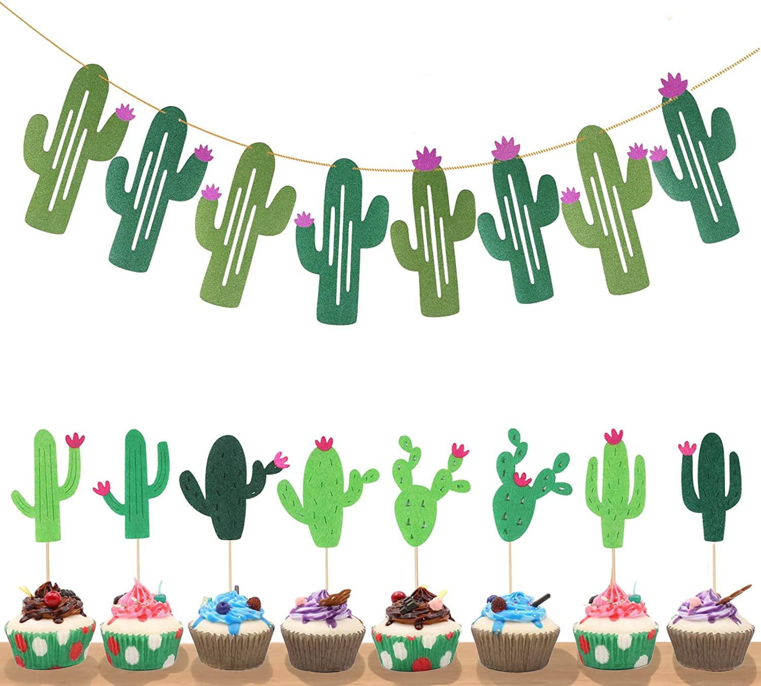 Craft Supplies & Tools Party & Gifting Cactus Cake Topper Cactus