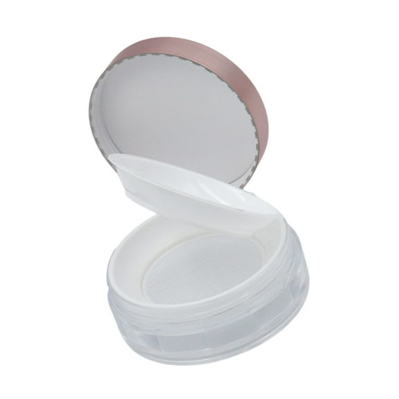 Empty Loose Powder Container with Puff Reusable Portable DIYS Makeup Empty Powder Case Plastic Travel Face Powder Jar