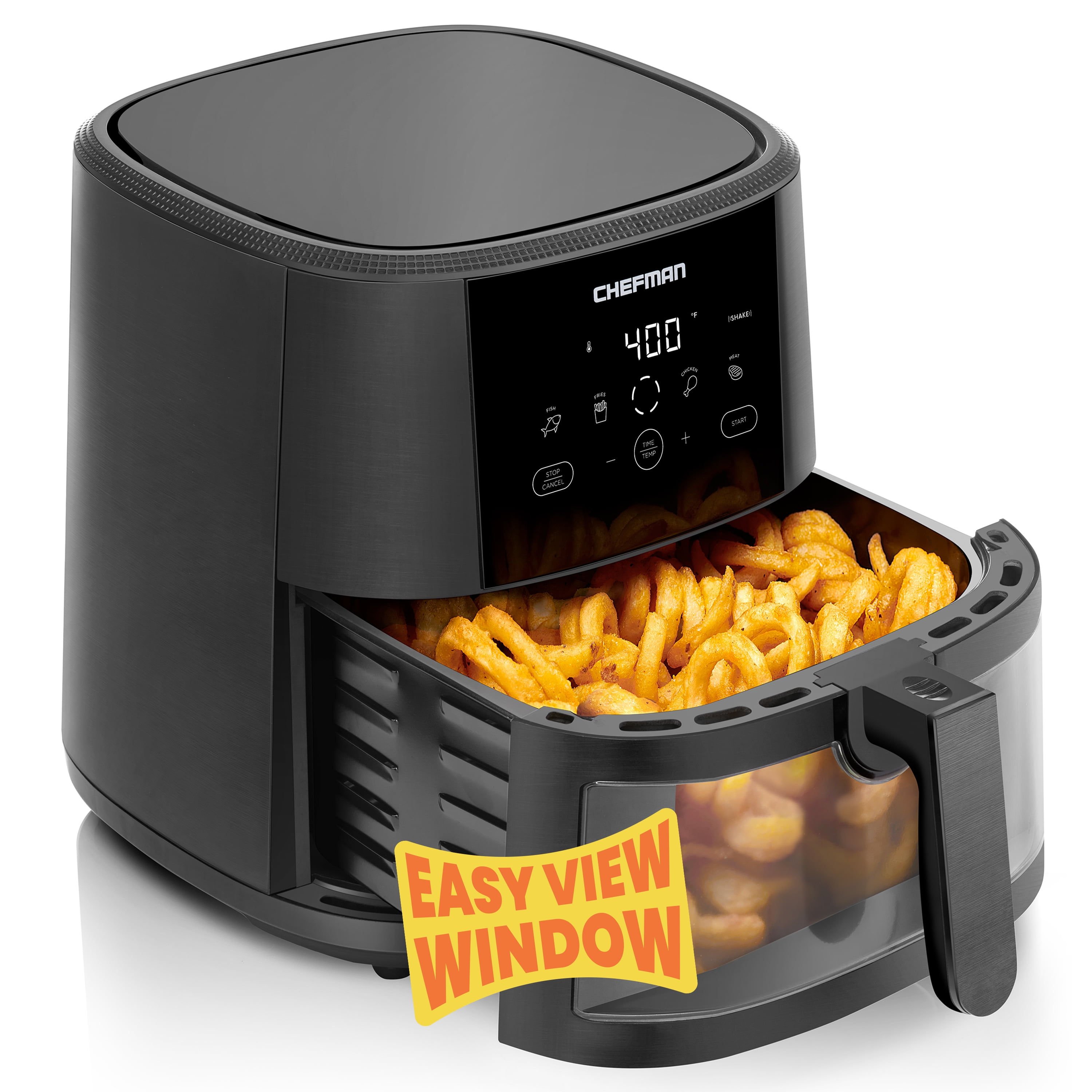CHEFMAN 6 Quart Dual Basket Air Fryer Oven with Easy View Windows, Sync  Finish, Hi-Fry, Auto Shutoff, 2 Independent 3Qt Nonstick Dishwasher Safe