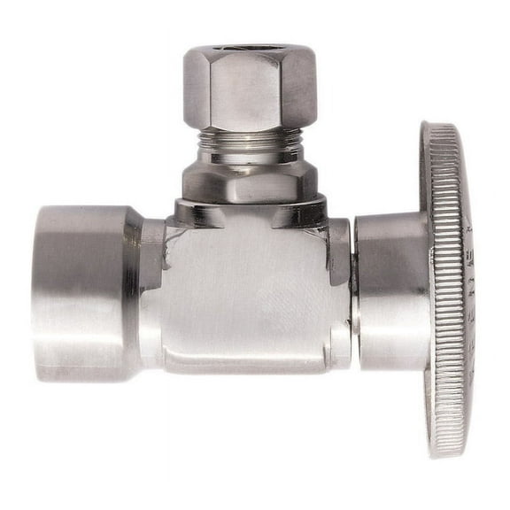 Keeney K2048ABNLF Supply Line Valve, 1/2 x 3/8 in Connection, Compression x FIP, 300 psi Pressure, Brass Body