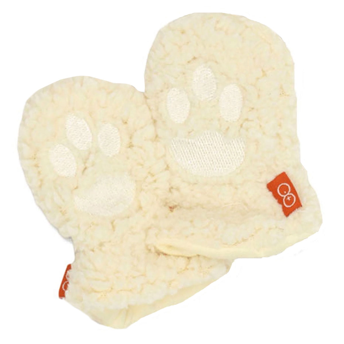 cream baby mittens