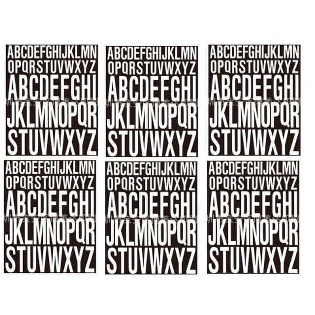 Autocollants Lettres 6 Caps - Blanc