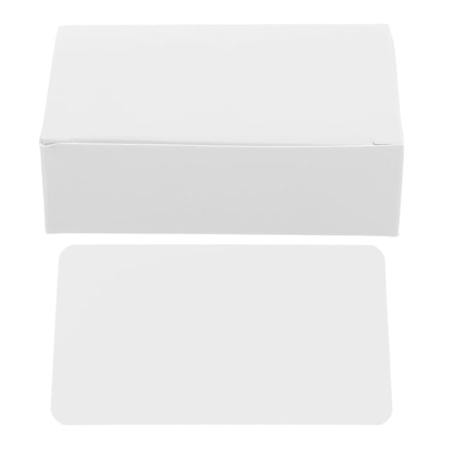CHICHUMID 100pcs Blank Name Cards White With Rounded Corners For Professional Meetings