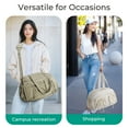thumbnail image 3 of BAGSMART Travel Duffel Bag for Women, Lightweight Fashion Tote Handbag With Bowtie, Water-Resistant Weekender Overnight Sport Gym Bag, Camel, 3 of 9