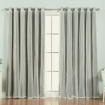 Best Home Fashion, Inc. Mix and Match Polka Dots Blackout Thermal Grommet Single Curtain