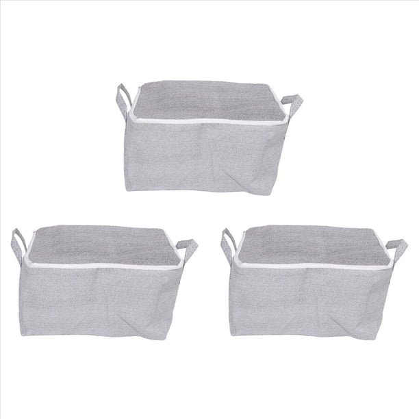 3X Caja de Almacenamiento Tridimensional Caja de Almacenamiento para el Hogar con Organizador de Ventana Tela Plegable Almacenamiento de Armario de Gran Capacidad 30L