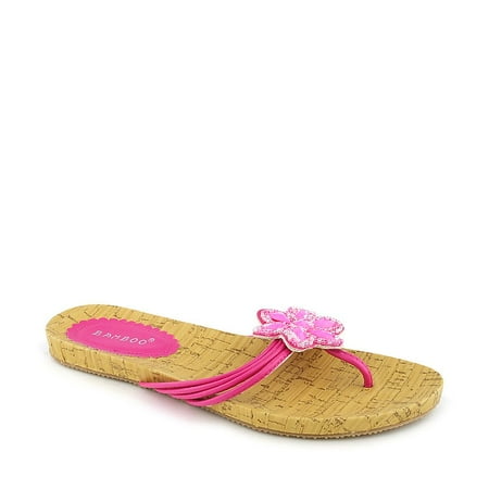 

Beaded Flower Design Flip Flop Thong Sandals