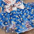 thumbnail image 6 of Seyurigaoka Baby Girl’s Independence Day Mesh Yarn Skirt Hem Sleeveless Romper, 6 of 10
