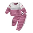 thumbnail image 5 of Zanarzt Toddler Boy Clothes 2Pcs Toddler Baby Boy Clothes Pullover 2Pcs Pants Set Long Sleeve Sweatsuit Cute Spring Outfits Red,6-12 Months, 5 of 7