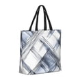 thumbnail image 3 of Single Shoulder Bag Convenience Bag 19.6×15.7×5.9in Light And Weight-Free Main Pocket Large Portable And Single Shoulder Back Silver Checked Hand-Drawn Sketch_1, 3 of 7