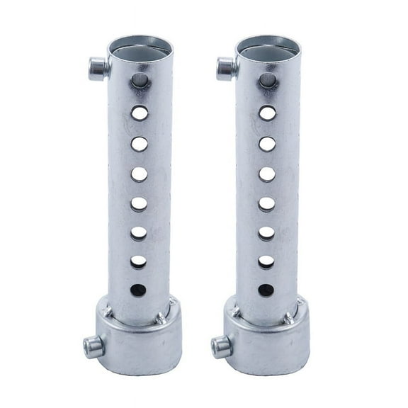 2X Silver Motorcycle Exhaust Can Muffler Insert Baffle DB 35mm x 140mm
