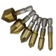 thumbnail image 2 of 6pcs/lot 6-19mm Hexagonal Handle Titanium Countersink Drill Bit Set Woodworking Drill Bits Metal Working Chamfering Taper Cutter, 2 of 2