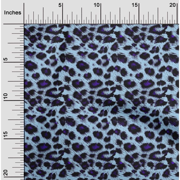 oneOone Polyester Spandex Baby Blue Fabric Animal Skin Sewing Material Print Fabric By The Yard 56 Inch Wide-8KY