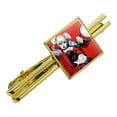 thumbnail image 1 of Harley Quinn Character Square Tie Bar Clip Clasp Tack- Silver or Gold, 1 of 6