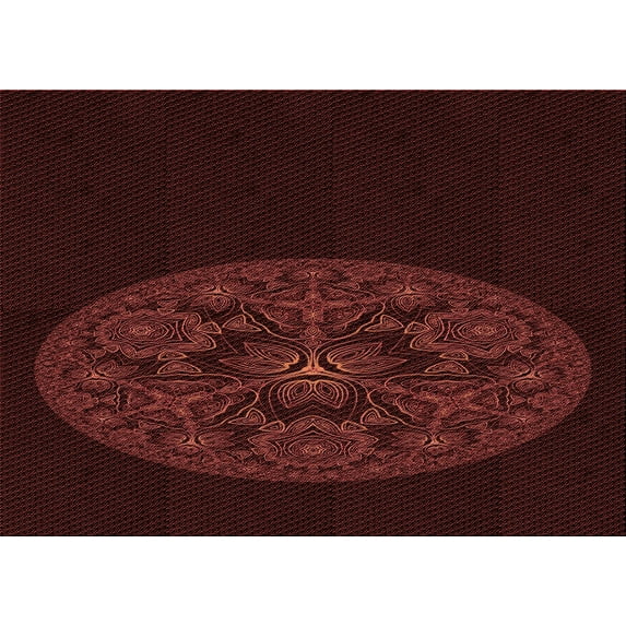 Ahgly Company Indoor Rectangle Patterned Chocolate Brown Area Rugs, 2' x 4'