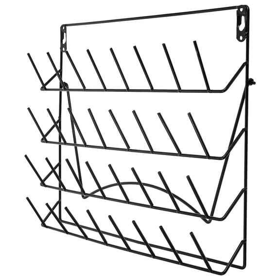 UPGRATOR Versatile Wall Mug Rack Iron Storage Organizer for Coffee and Laboratory Use