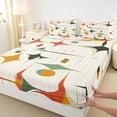 thumbnail image 3 of Homewish Stars Print 3pcs Twin Sheet Sets For Teens Boys Girls,Vintage Aesthetic Twin Fitted Sheet,Abstract Geometric Breathable Flat Sheet,Luxury Bedroom Decor, 3 of 7