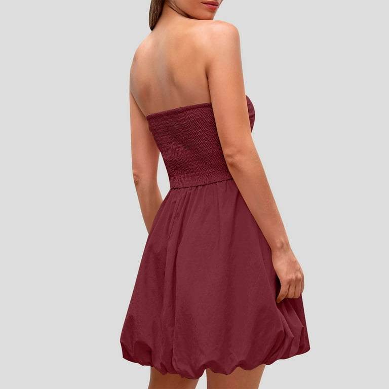 qolati Cocktail Dresses for Women 2025 Strapless Tube Top Mini Dress Ruched Sleeveless Off Shoulder Flared Short Dress Summer Party Club Dresses - Walmart.com qolati Cocktail Dresses for Women 2025 Strapless Tube Top Mini Dress Ruched Sleeveless Off Shoulder Flared Short Dress Summer Party Club Dresses - Walmart.com