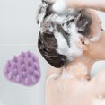 thumbnail image 2 of Unique Bargains 1 Pc Triangle Hair Shampoo Brush for Head Massage 3.15"x3.07"x2.36" Purple, 2 of 6