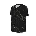 thumbnail image 6 of Fotbe Black Marble Texture Abstract Baseball Jersey Shirt for Men and Women, Casual Short Sleeves Button Down T-Shirt-X-Large, 6 of 9